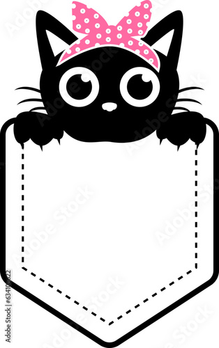  funny cat pocket shirt design svg