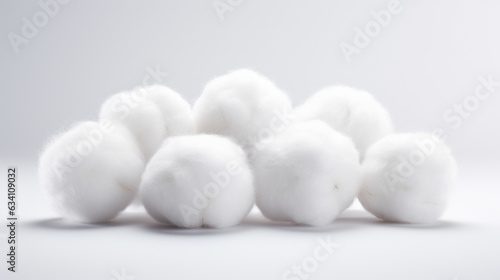 Cotton balls isolated on white background