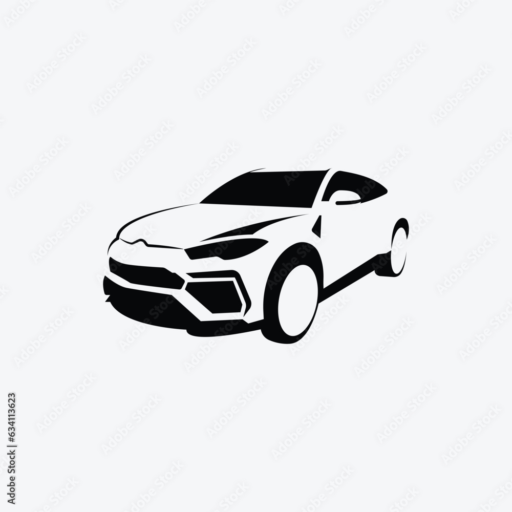 Naklejka premium Silhouette car logo design vector