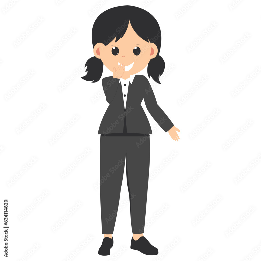 cute female teacher cartoon illustration