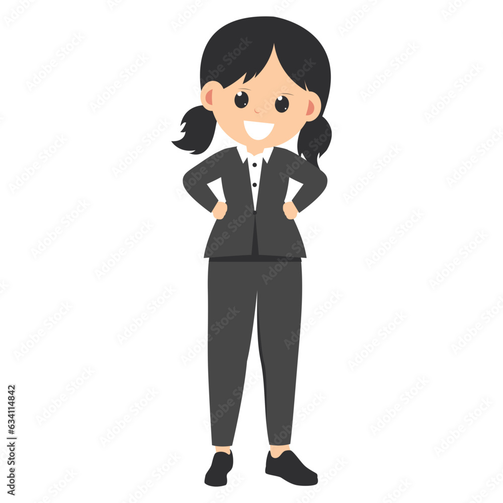 cute female teacher cartoon illustration