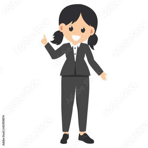 cute female teacher cartoon illustration