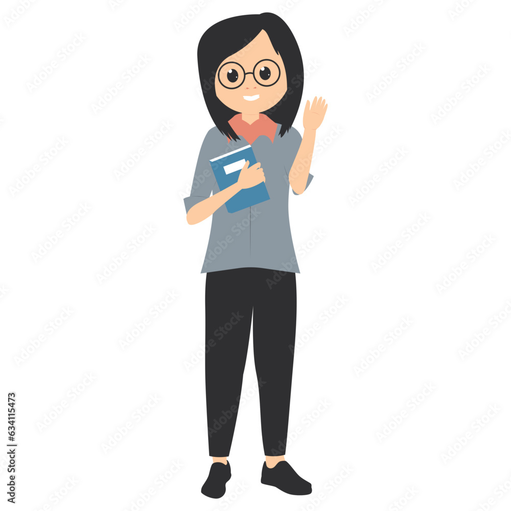 cute female teachercartoon illustration cute female teachercartoon illustration