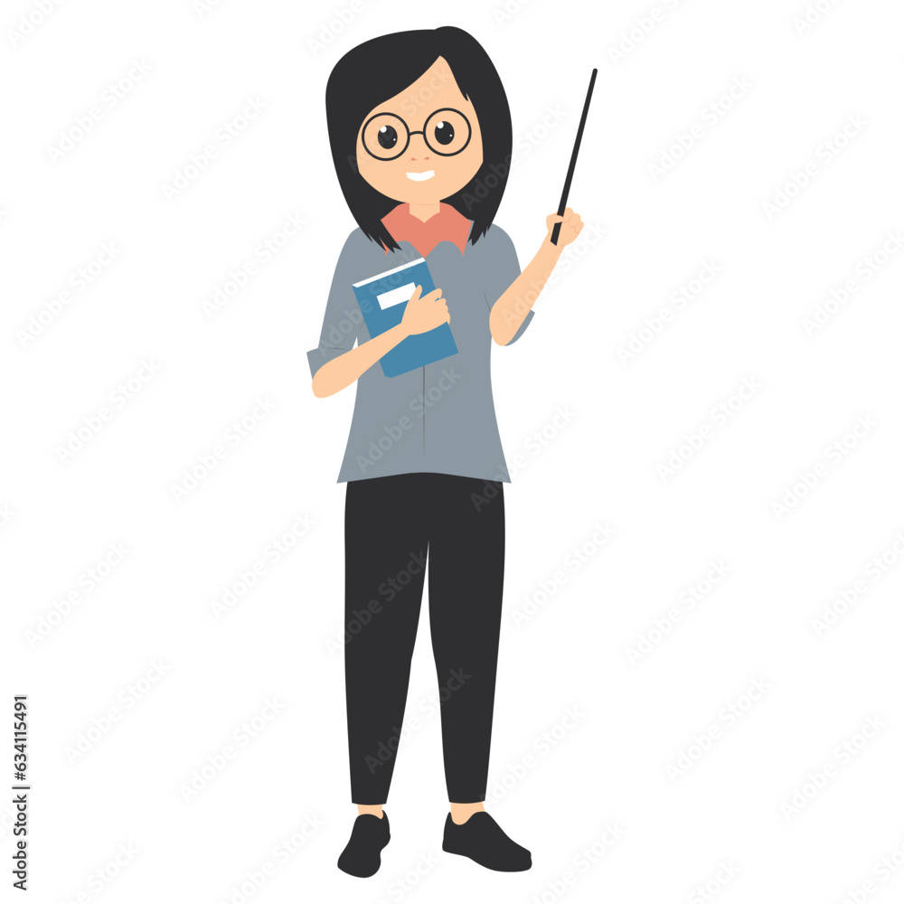 cute female teachercartoon illustration cute female teachercartoon illustration