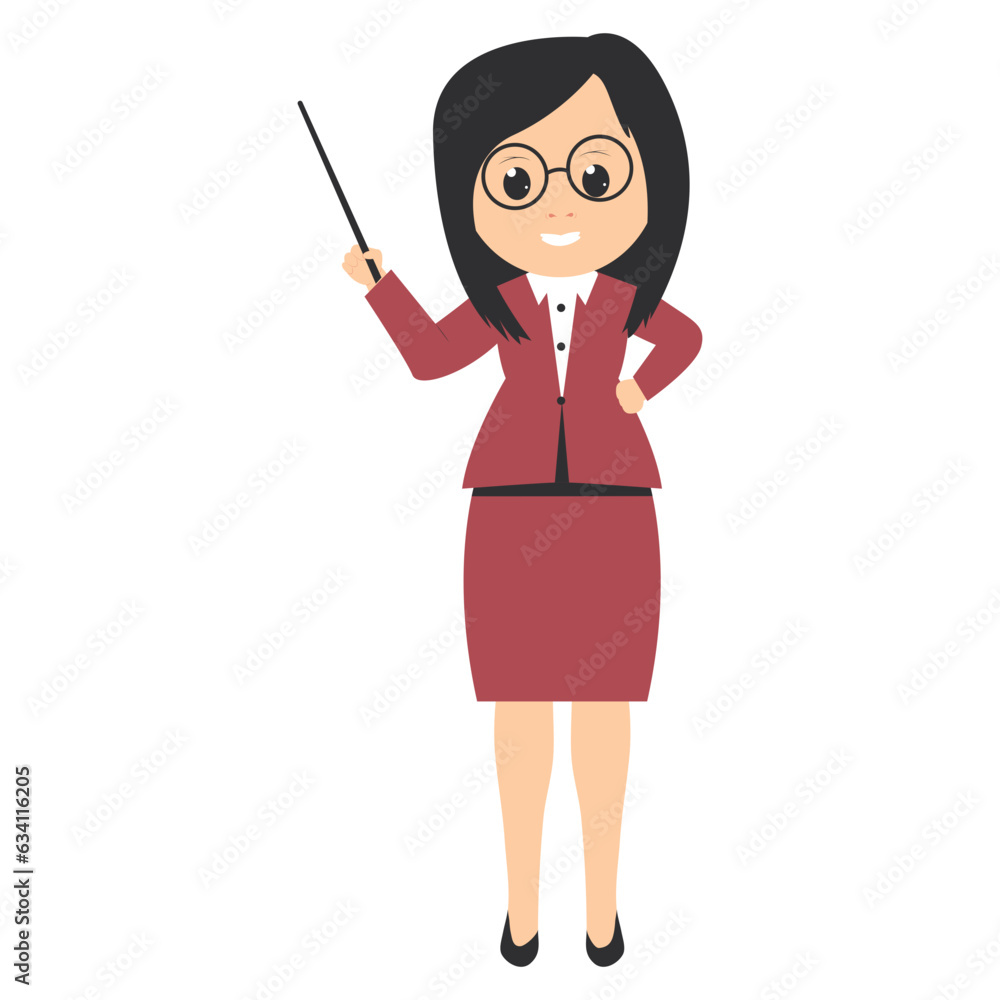 cute female teacher cartoon illustration cute female teacher cartoon illustration