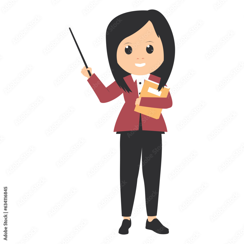 cute female teacher cartoon illustration cute female teacher cartoon illustration