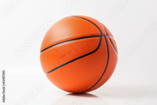 Bright isolated basketball on white background. Generative AI