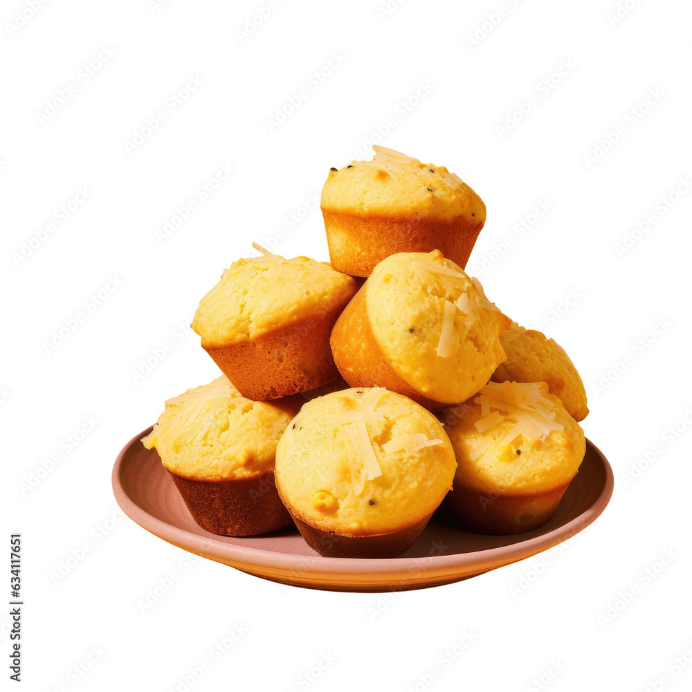 Corn Muffins on transparent background Corn Muffins on transparent background