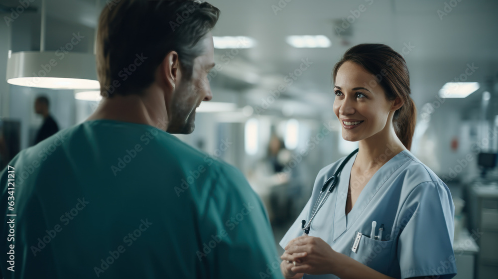 close-up group of doctor and nurse talking about job close-up group of doctor and nurse talking about job