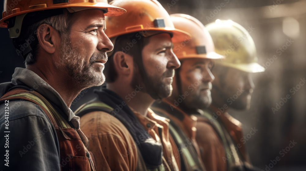 close-up group of engineer and worker close-up group of engineer and worker