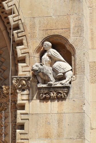 Fragment of Jaki Chapel in Vajdahunyad Castle in Budapest, Hungary photo