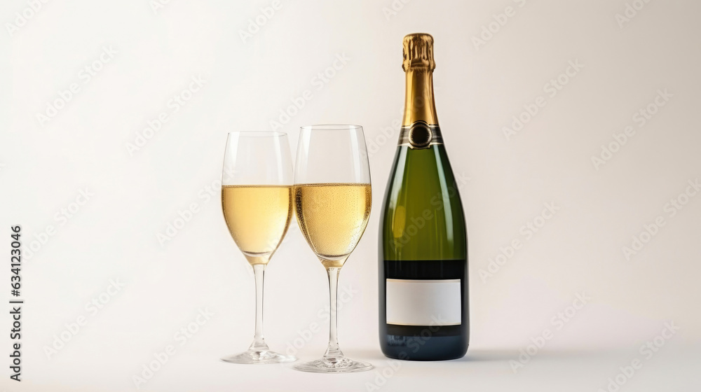 Champagne Magic: Toasting to Memories on White Table Champagne Magic: Toasting to Memories on White Table
