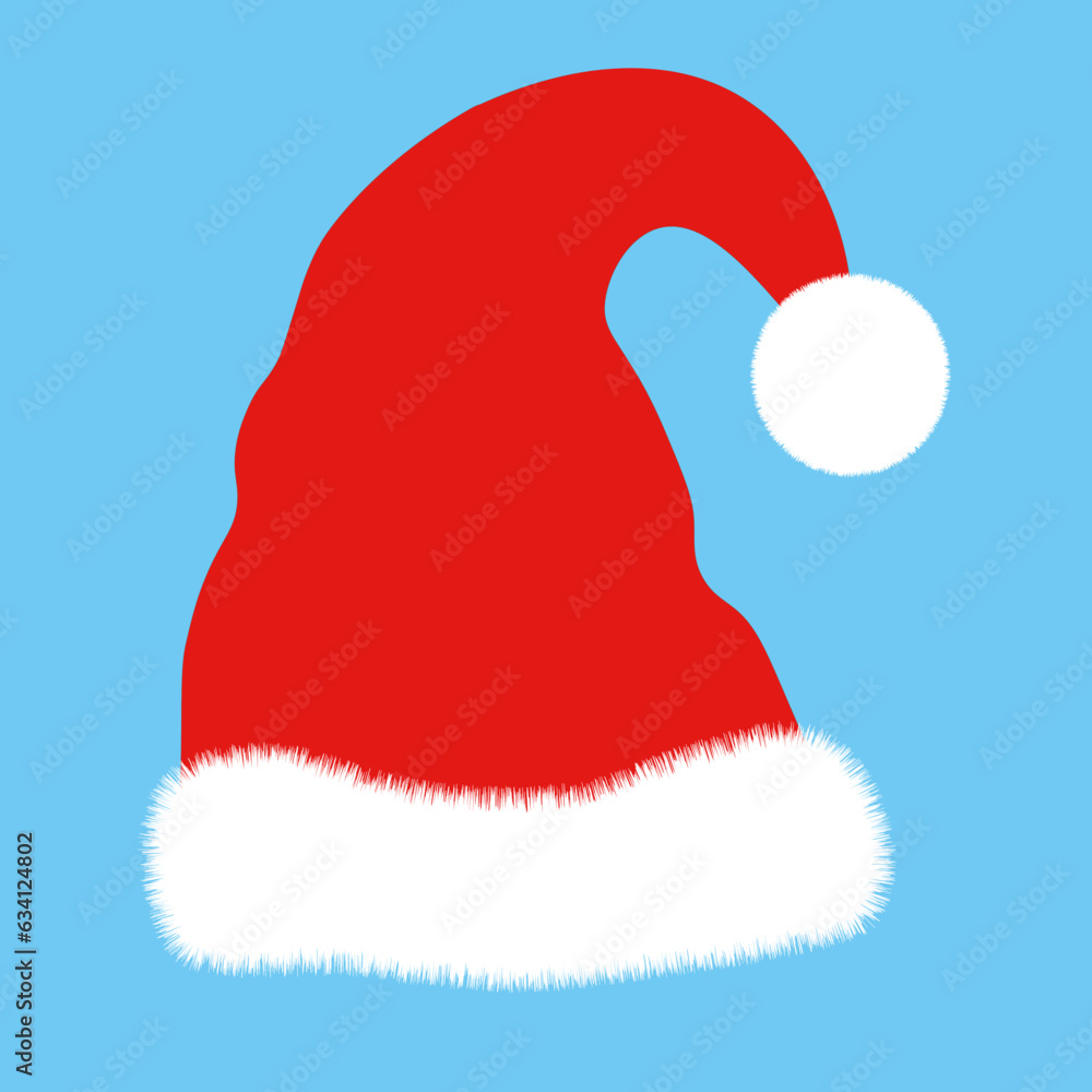 Red hat of Santa Claus. Red hat New Year's Eve. Santa Claus Cap of St. Nicholas Red hat of Santa Claus. Red hat New Year's Eve. Santa Claus Cap of St. Nicholas