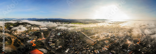 Panoramic picture of Tan Ha Lam commune Ha Lam Dong Vietnam