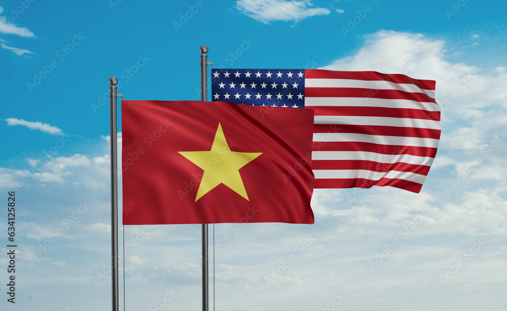 USA and Vietnam flags USA and Vietnam flags