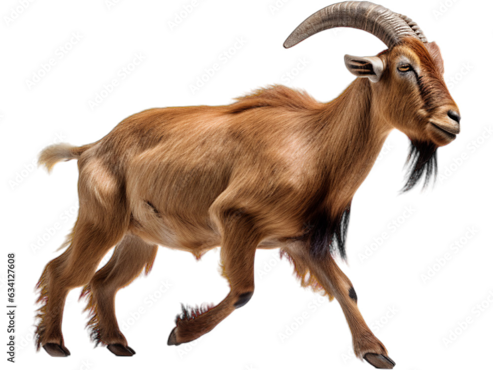 Fototapeta premium Graceful Nubian Goat, no background