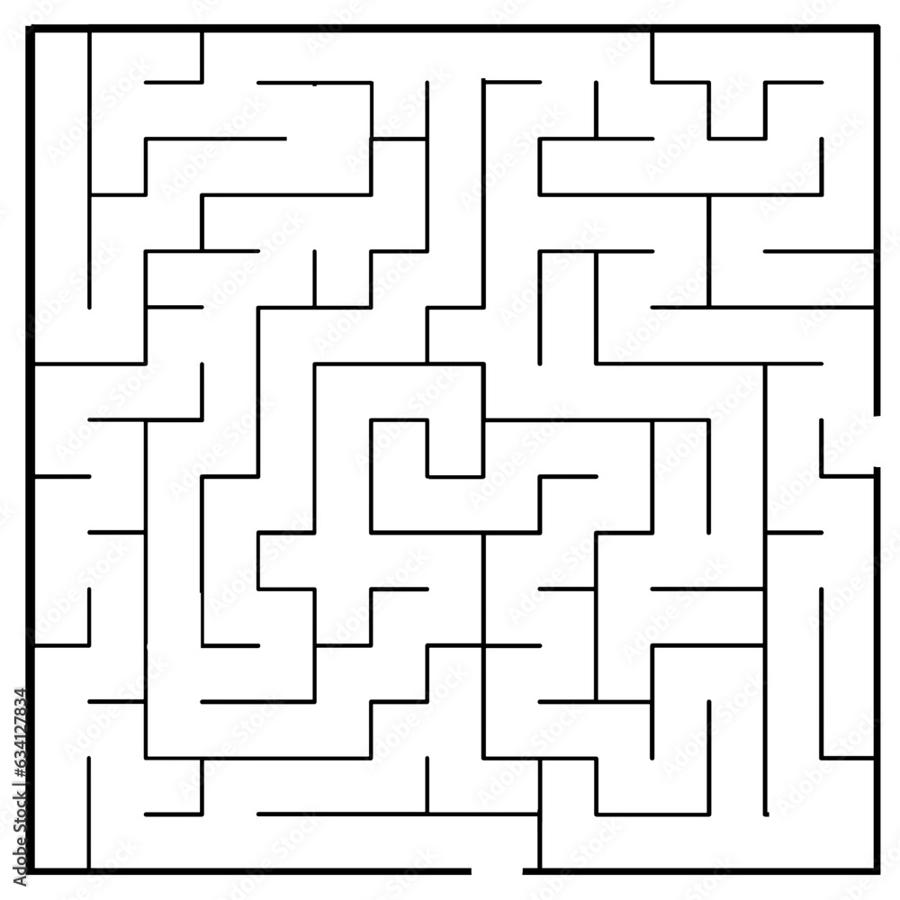 square maze puzzle, labyrinth isolated on white square maze puzzle, labyrinth isolated on white