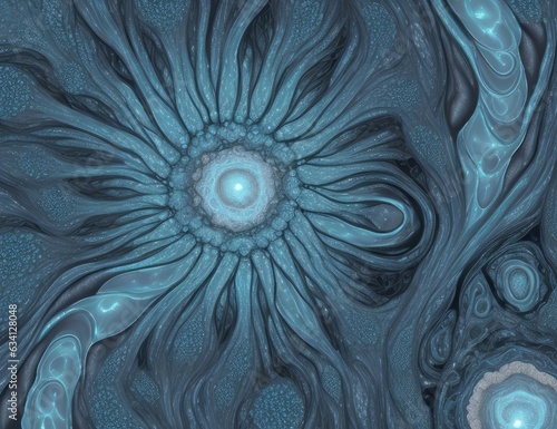 Abstract fractal. Fractal art background for creative design. Decoration for wallpaper, desktop, poster, cover booklet. Print for clothes, t-shirt. Creative illustration for design