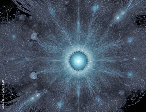 Abstract fractal. Fractal art background for creative design. Decoration for wallpaper, desktop, poster, cover booklet. Print for clothes, t-shirt. Creative illustration for design