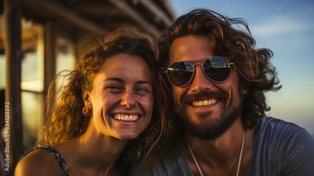 Close up photography of an happy beautiful and fit couple having fun Close up photography of an happy beautiful and fit couple having fun