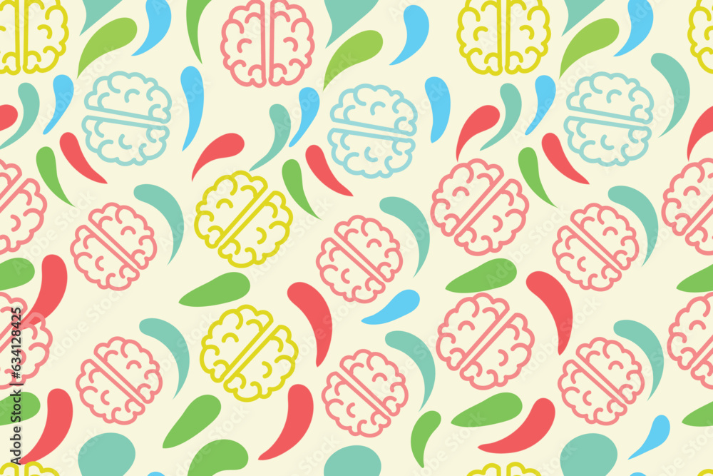creativity brain seamless background eps 10 creativity brain seamless background eps 10