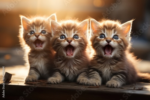 Wallpaper Mural A group of playful kittens - Cuteness and animal behavior - AI Generated Torontodigital.ca