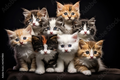 A group of different color kittens - AI Generated © Arthur