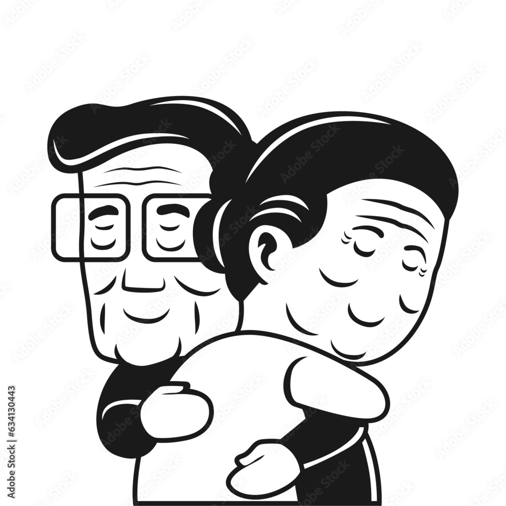 Obraz premium happy grandparents day vector illustration