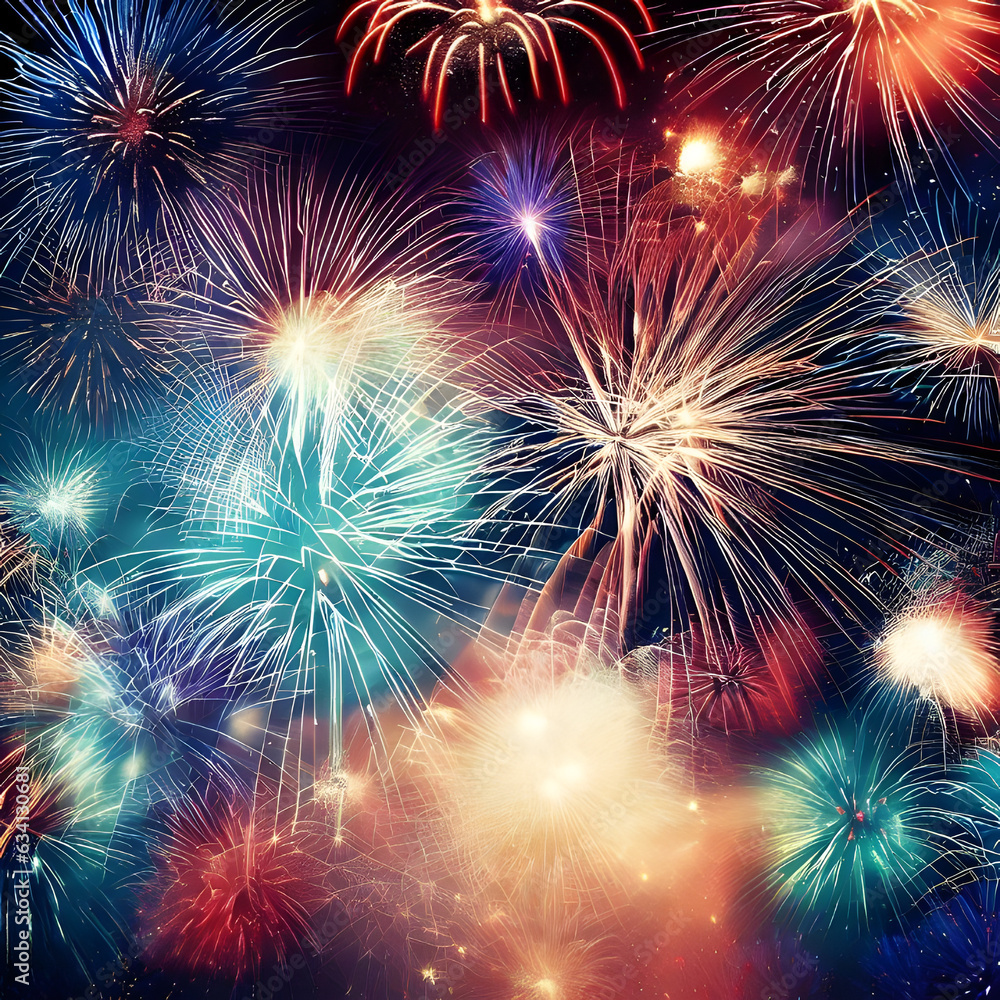 Fototapeta premium Feuerwerk - Silvesterfeier