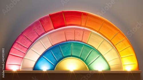 design home wall ceramic rainbow lamp