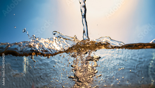 water splash on a branch