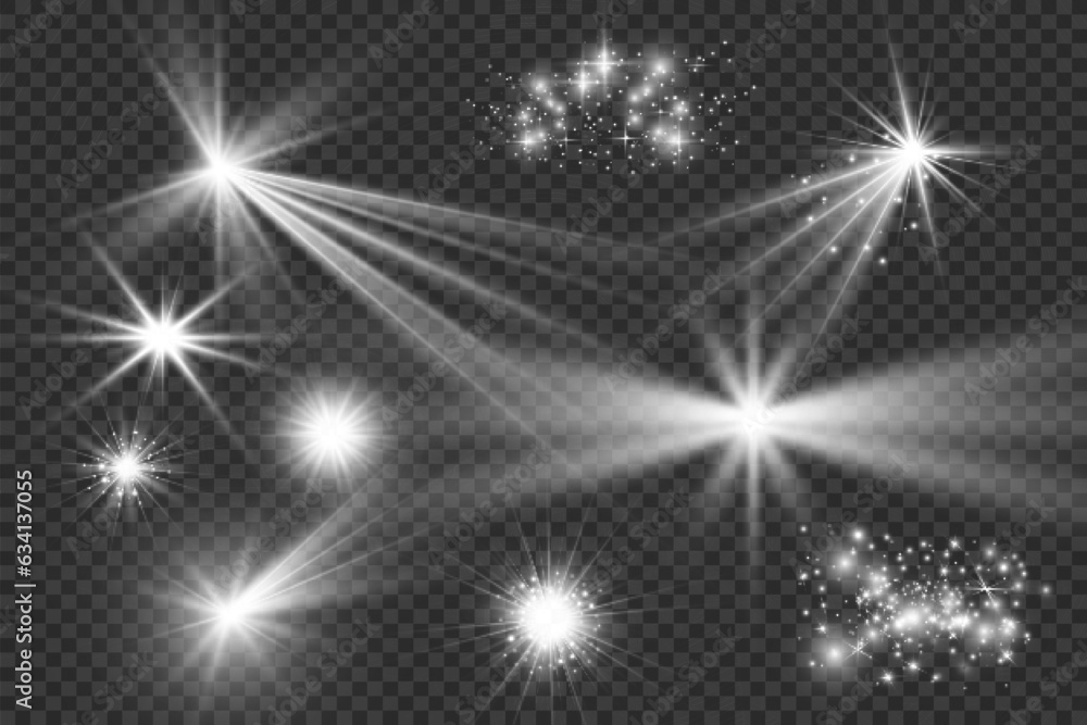 Illustration of bright beautiful light effects.Set of sparkling stars.
Illustration of bright beautiful light effects.Set of sparkling stars.
