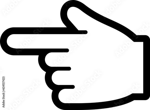 指差しマーク　手のアイコン（hand finger icon.）
