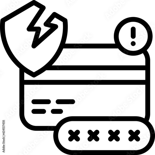 credit card hacking icon