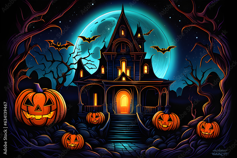 Fototapeta premium Halloween, background. Generative AI
