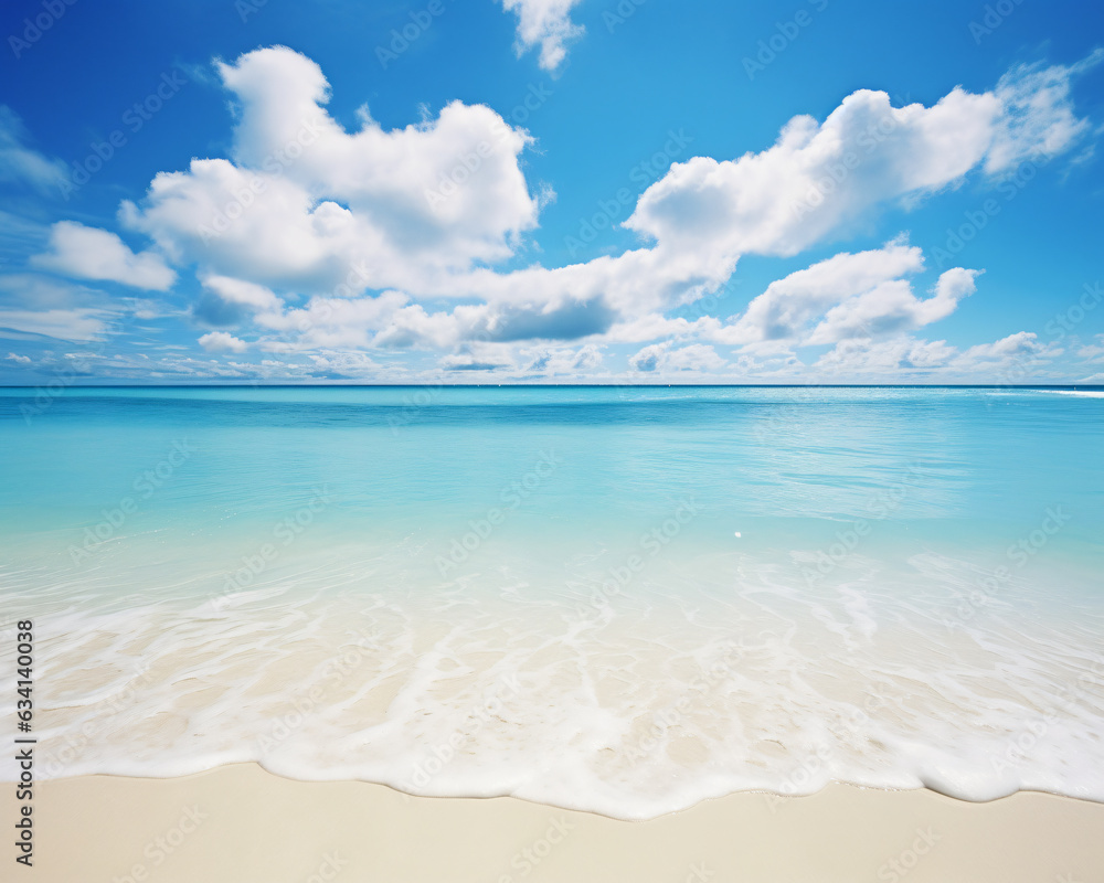 beach scenery with blue waters and cloudy sky beach scenery with blue waters and cloudy sky