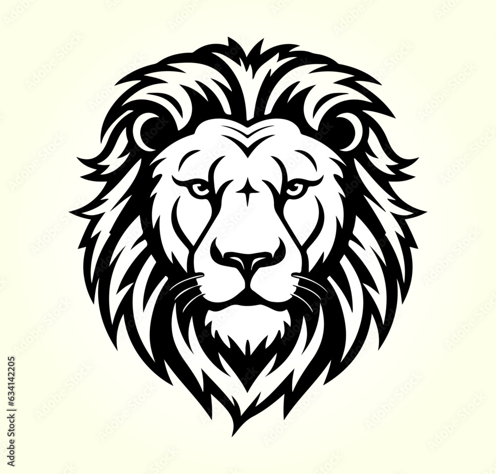 Löwe Portrait Vector Symbol Tier Löwenkopf Kopf