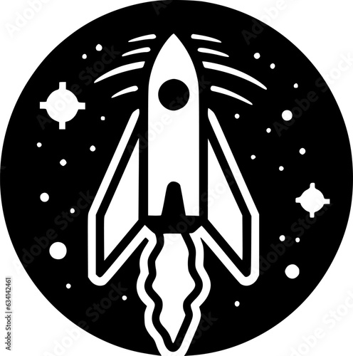 Rocket | Minimalist and Simple Silhouette - Vector illustration