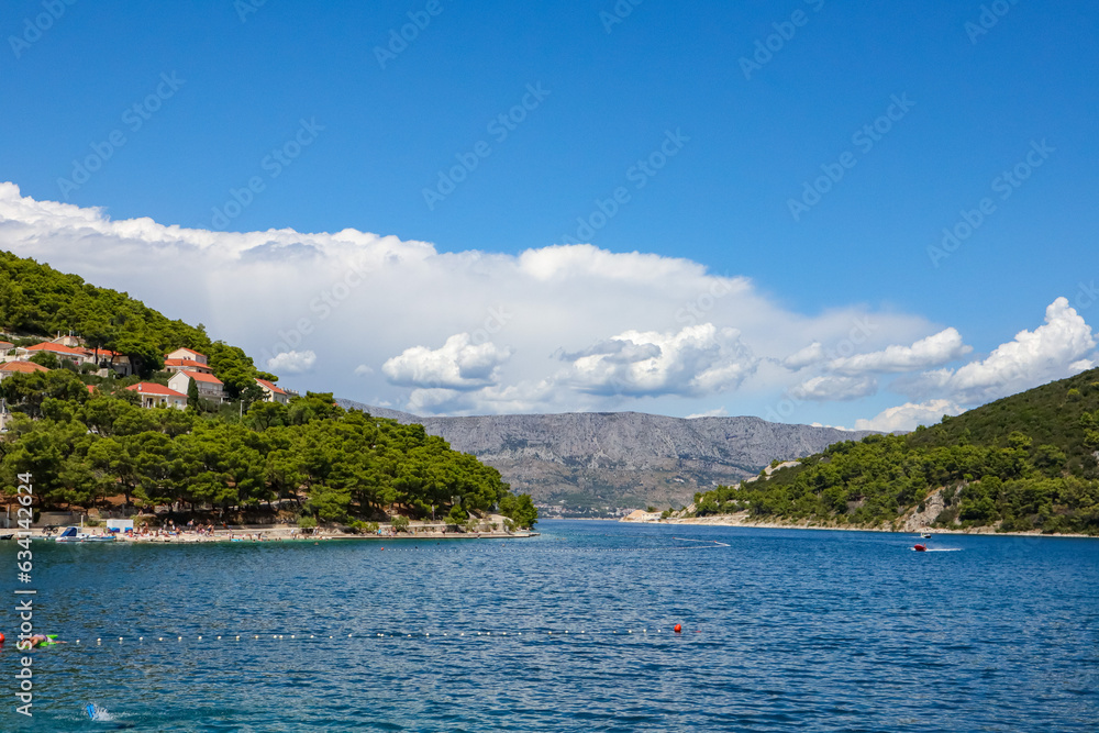 Beautiful town of Pučišća in Croatia on the island of Brac