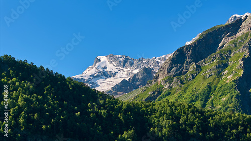 panorama of summer mountains with waterfalls © Alexander Lupin