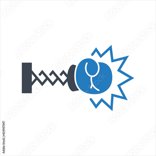 Boxing Glove On Extending Arm Gag Icon