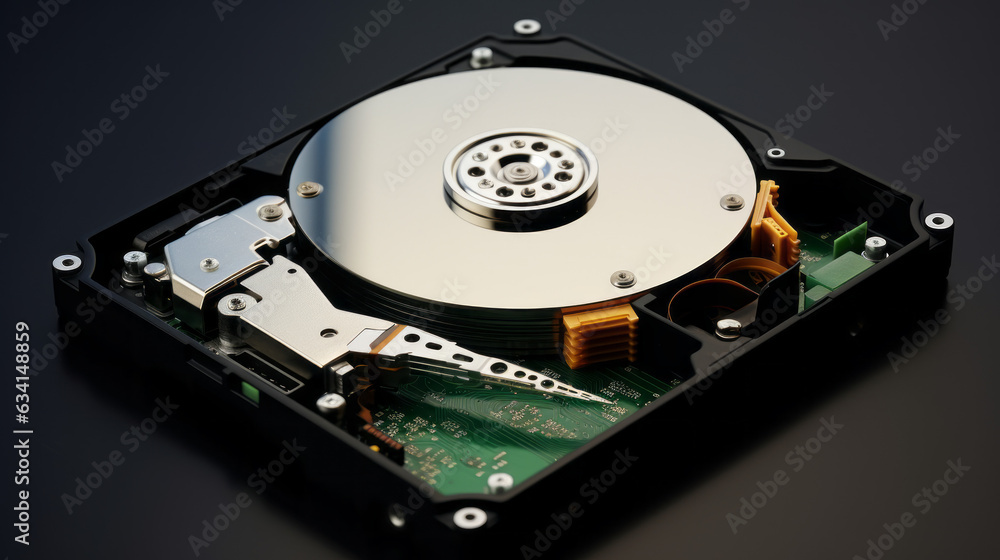 Hard drive isolated on black background Hard drive isolated on black background