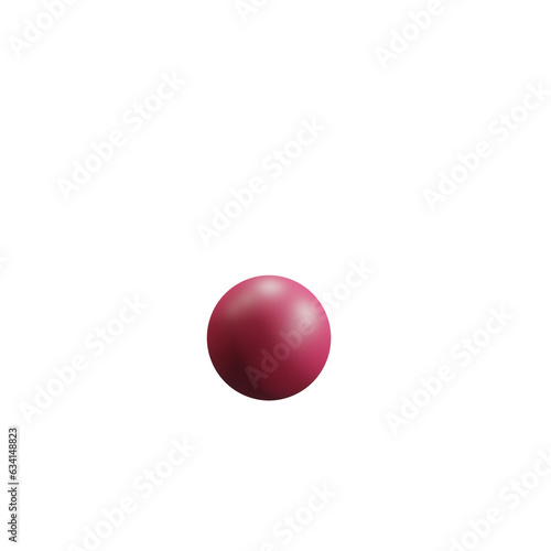 Fotografie red ball isolated on white