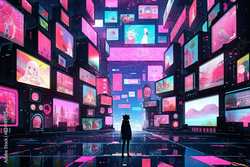 Eerie 70s Vibes Meet Futuristic Dystopia: Illuminated Installations in Cyberpunk Scenes