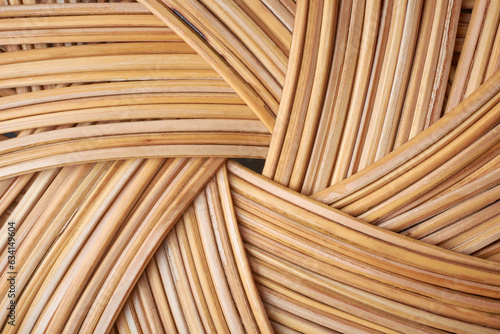 abstract of bamboo weaving pattern  rattan full frame background texture  close-up view of hand made or handicraft design wallpaper or backdrop for designing  eco-friendly craft concept