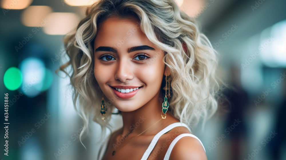 Young adult woman or teenager, blonde hair, multiethnic Caucasian multiracial, 21 years old, wearing white tank top, curly hair, fictional location Young adult woman or teenager, blonde hair, multiethnic Caucasian multiracial, 21 years old, wearing white tank top, curly hair, fictional location