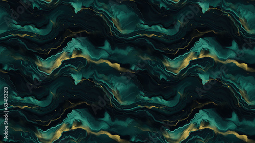 abstract green marble with gold streaks tile texture