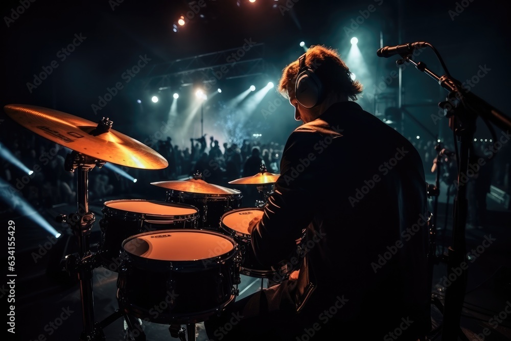 Fototapeta premium Drummer at concert