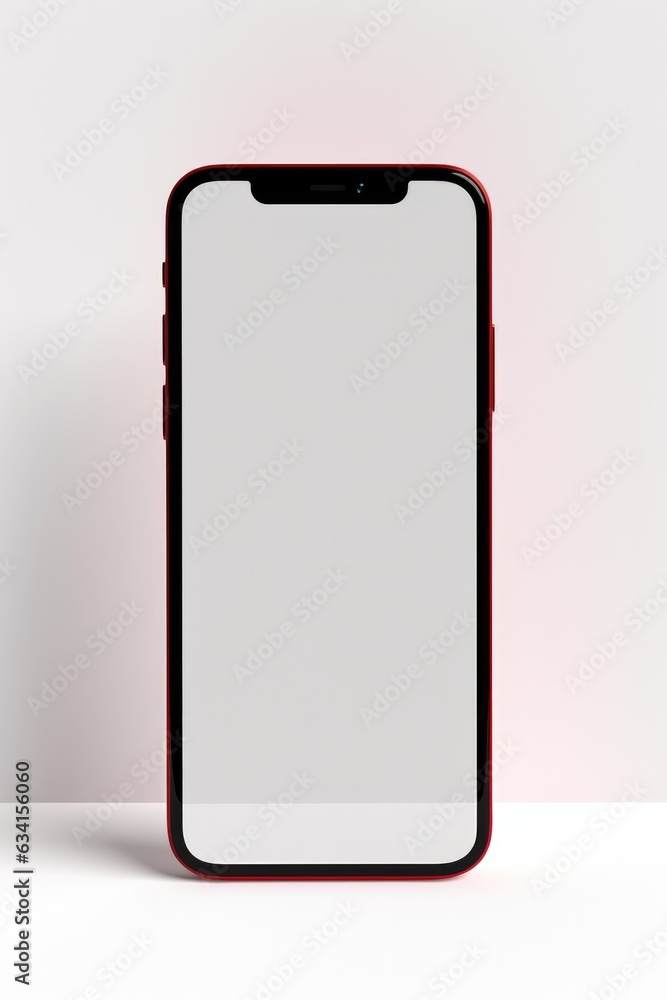 Smartphone mockup with blank white screen in realistic, clay, flat vector, line style. mobile phone mockup front view Smartphone mockup with blank white screen in realistic, clay, flat vector, line style. mobile phone mockup front view