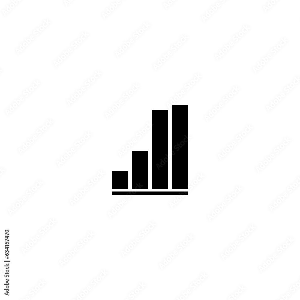 Rising graph icon isolated on white backgrounde Rising graph icon isolated on white backgrounde